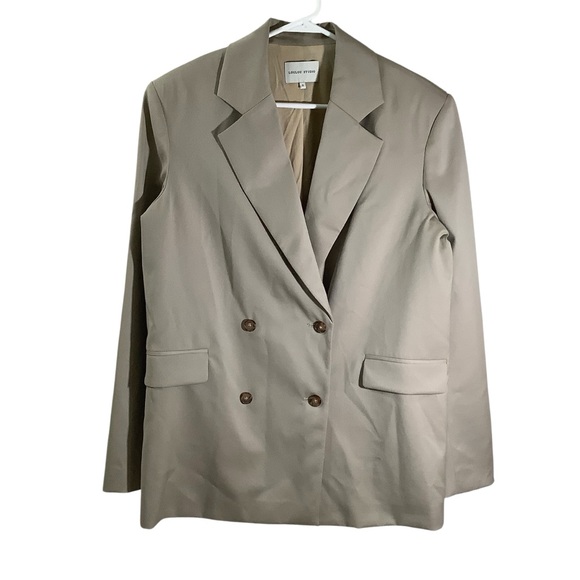 LouLou Studio Stone Donau Double-Breasted Blazer 100% Wool - Picture 3 of 11